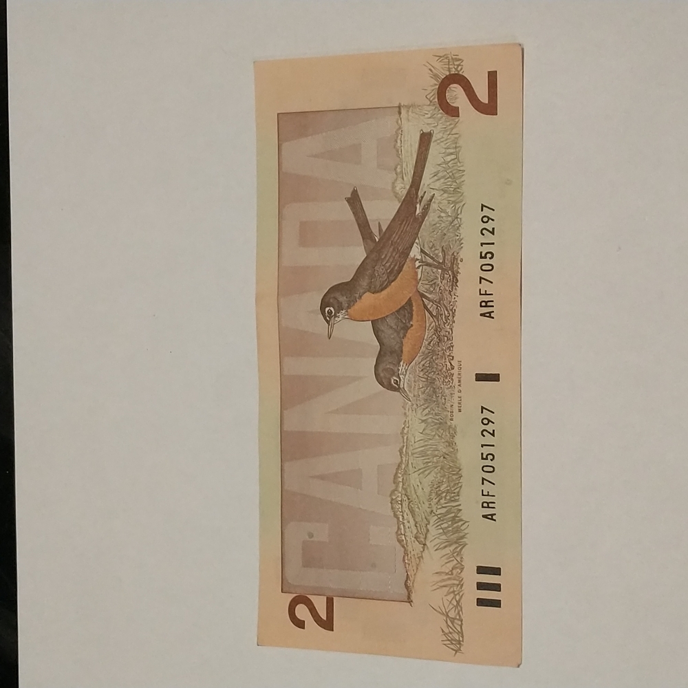 1986 Canadian $2 bank note